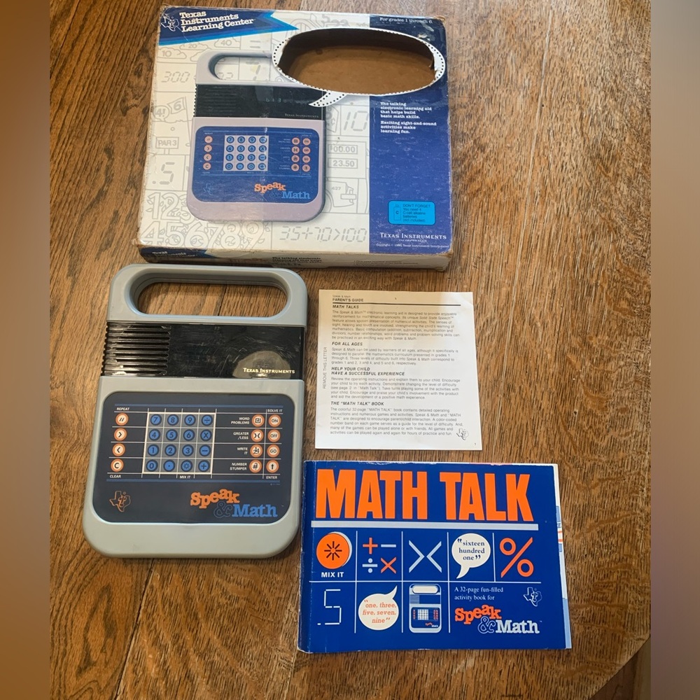 Vintage Texas Instruments Speak & Math - works!